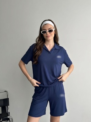 My Lunessa Polo Yaka Kısa Kollu Şortlu Eşofman Takım