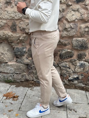 Gd Goldoremi 6649 Erkek Likralı Slim Fit Beli Lastikli Ipli Çelik Kumaş Rahat Jogger