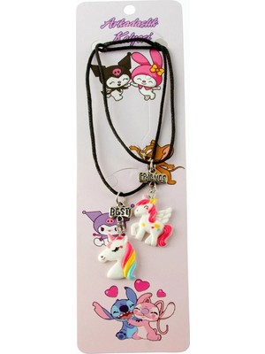 Sepetopia Unicorn Arkadaşlık Kolyeleri (Çift Kolye)