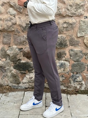 Gd Goldoremi Erkek Slim Fit Beli Lastikli Ipli Fermuarlı Likralı Ascoli Kumaş Rahat Jogger