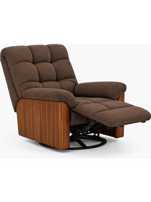 Smarto Relax TV Koltuğu PORTO Comfort Döner ve Sallanan Elektrikli Mekanızmalı Sırt Dayanağı Kontrol Panelli Ergonomik 8 farkli renk seçenek Dekoratif Baba Koltuğu