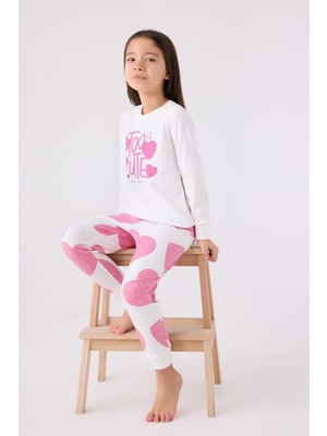 RolyPoly Roly Poly Premium Too Cute Garson Kız Çocuk Krem Uzun Kollu Pijama Takım