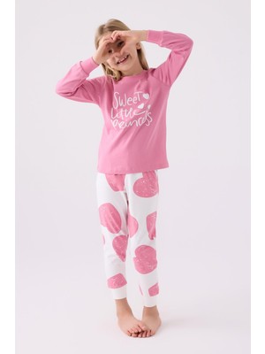 RolyPoly Roly Poly Premium Kız Çocuk Princess Pamuklu Rahat Kalıp Desenli Uzun Kol Pijama Takım