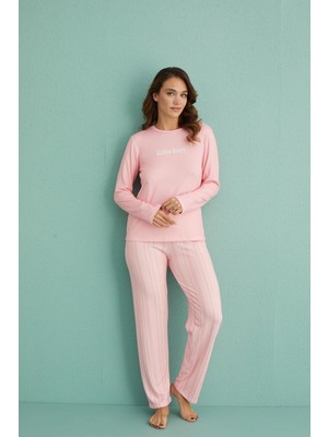 Gd Goldoremi 14102-7 Kadın Fashion Lovers Termal Uzun Kol Pijama Takım