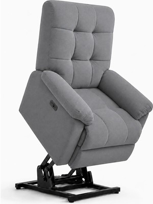 Smarto Relax Porto Liftli TV Koltuğu Çift Motorlu Elektrikli Hasta Koltuğu Polyester Kumaş Baba Koltuğu