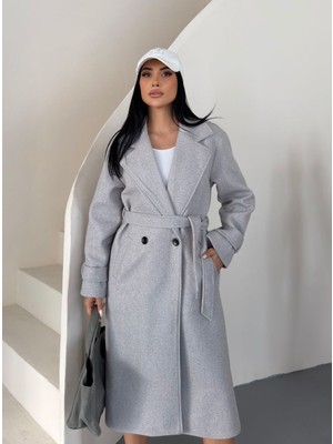 My Lunessa Oversize Premium Yırtmaçsız Ithal Kumaş Kaşe Kaban