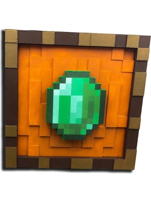 Minecraft Eşya Çerçevesi + Zümrüt
