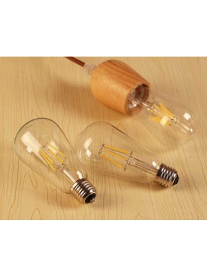 Mercora Tech 1 Adet Noas YL92 0131 Flament 4W LED Ampul 6500K Beyaz Işık E27 Duy