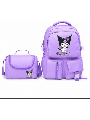 Elaa Aksesuar Çocuk  Stitch 2'li Okul Çanta Seti - Sırt Çantası- Beslenme Çantası