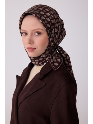 Belli Twill Ipek Eşarp Kahverengi