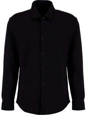Fabrika Siyah Erkek Slim Fit Gömlek F6WM-GML 2124