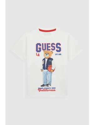 Guess Erkek Çocuk Beyaz Tshirt