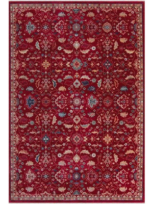 Hoom Rugs Ahlat 2302 Kırmızı Anadolu Desenli Antialerjik Salon Oturma Odası Halısı