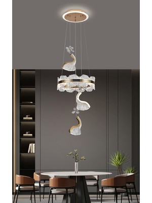 Apliqa Lılıana 3'lü Gold LED Avize