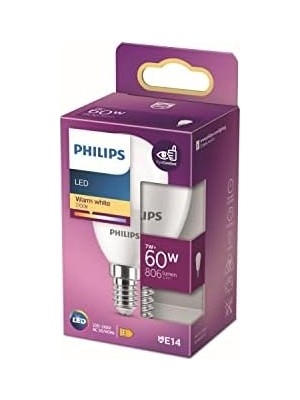 LED 60W P48 E14 Sarı Işık Dim Edilmez Ampul Tekli Paket