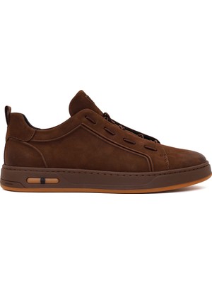 Derimod Erkek Kahverengi Bağcıklı Nubuk Deri Sneaker WM680001DN