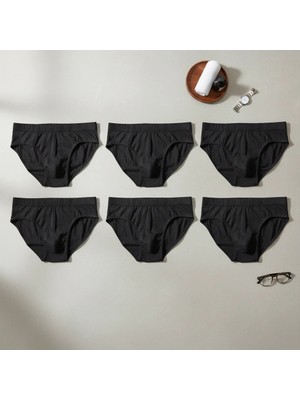 Bonbon Erkek 6'lı Paket Siyah Renk Slip BB2783