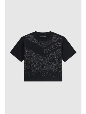 Guess Kız Çocuk Siyah Tshirt