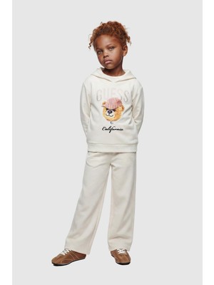 Guess Kız Çocuk Krem Sweatshirt
