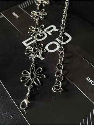 Fiori Papatya Detaylı Kadın Bel Zinciri Bel Kemeri,elbise Kemeri,etek Kemeri,pantolon Kemeri