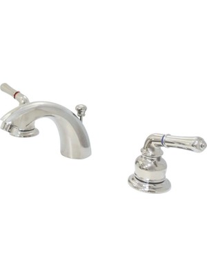 Renas Store Kingston Brass KB956PN Magellan 10-20 cm Mini Yaygın Lavabo Bataryası Perakende Pop-Up, Cilalı Nikel