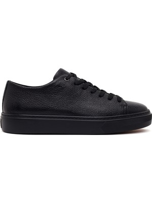 Derimod Erkek Siyah Bağcıklı Kalın Tabanlı Deri Sneaker WM740020DF