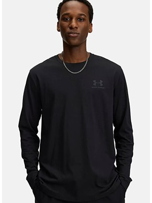 Under Armour 1329585-002 Ua Sportstyle Left Ches Siyah Yuvarlak Yaka Loose Fit Düz Erkek T-Shirt