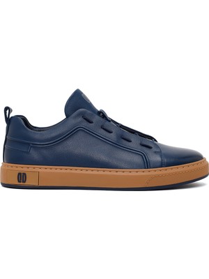 Derimod Erkek Lacivert Bağcıklı Deri Sneaker WM680002DV