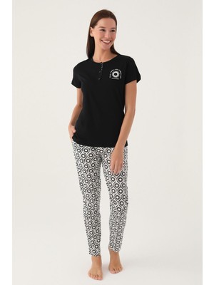 Pierre Cardin 8785 Büyük Beden Good Kadın Kısa Kol Pijama Takımı