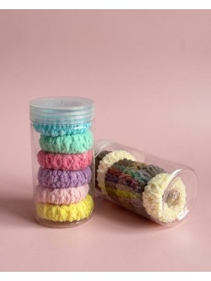 Renas Store 2 Paket Avantaj Seti - Yumuşak Dokulu Örgü Lastik Toka - Pastel ve Toprak Tonları Karma Saç Tokası Pastel ve Toprak Tonları