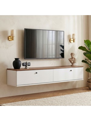 Rani Mobilya Rani Home Tv Ünitesi Atlantik Çam - Beyaz 140 cm AA-5816