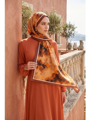 Eys Soft Floral  Şal Serisi Kahve