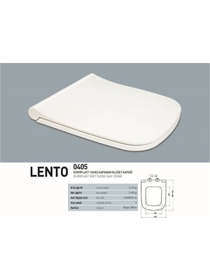 Klozet Kapağı Soft Lento Kare (6) ( Nkp )