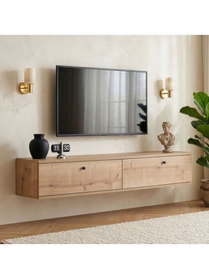 Rani Mobilya Rani Home Tv Ünitesi Safir Meşe 140 cm AA-5817