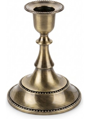 Rasha Collection 2'li Eskitme Gold Metal Şamdan Seti