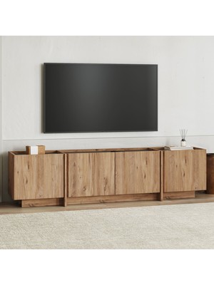 Rani Mobilya Rani Home Tv Ünitesi Atlantik Çam - Antrasit 180 cm AA-5326