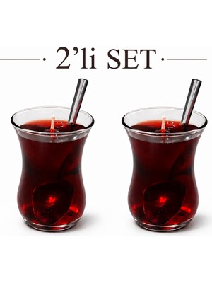 Waxera %100 Doğal Jel Wax Bergamot Kokulu Çay Bardağı Mum 2 Li Set– Dekoratif Bardak Tasarım |