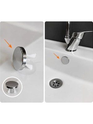 QuarVit Abs Plastik Yuvarlak Krom  Lavabo Yüzüğü (Kapağı) Halkası