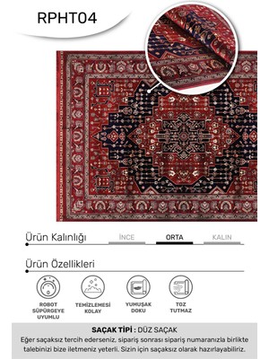 Anatolia Anatolıa Halı Malıa- Kırmızı / Lacivert - Sabit Ölçü- Oturma Odası, Salon -Kolay Temizlenebilir