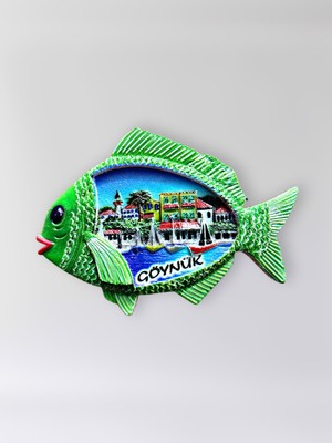Mundy Göynük Polyester Kabartmalı Magnet 8,5 x 6 cm Dekoratif Hediyelik Buzdolabı Süsü (KOD:1753)