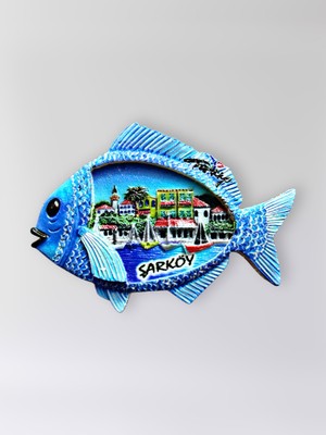 Mundy Şarköy Polyester Kabartmalı Magnet 8,5 x 6 cm Dekoratif Hediyelik Buzdolabı Süsü (KOD:1756)