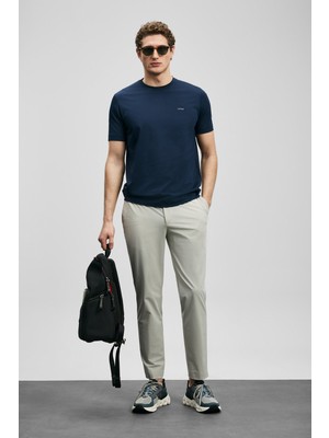 Lufian Erkek Daxon Smart Slim Fit Chino Pantolon 111190359 Taş