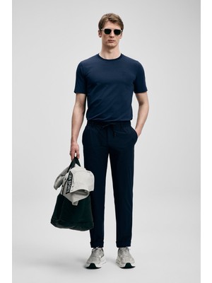 Lufian Erkek Daxon Smart Slim Fit Chino Pantolon 111190359 Lacivert