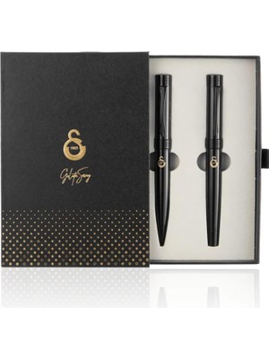 Renas Store Galatasaray Dekomus Ile Lisanslı Kutulu 2'li Dolma Kalem & Tükenmez Kalem Premium Set "dekomus Özel Kutu"