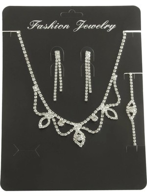 Techora Sale Oval Taşlı Set Kolye
