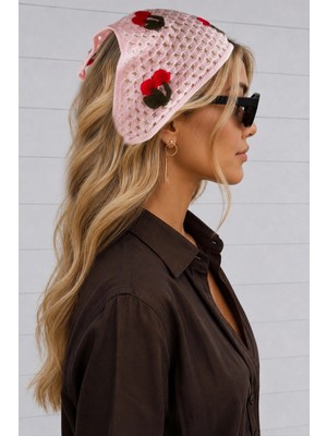 Techora Sale Kiraz Örme Bohem Bandana