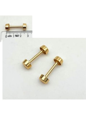 Renas Store Angel Çanta Aksesuar 3 cm Vidalı Böce Light Golden Renk (Halter) 2 Adet
