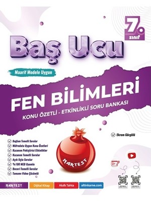 Nartest Yayınevi 7. Sınıf Fen Bilimleri Baş Ucu Kitabı Maarif Modeli