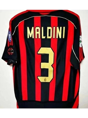 Fair City A.c Milan 2006/07 Paolo Maldini Özel Nostalji Forması (Red)