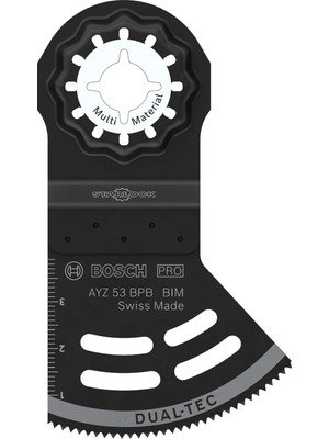 Renas Store Bosch 1x Pro Ayz 53 Bpb Dual-Tec Bıçak (Alçıpan Panel, Çivili Ahşap, Genişlik 53 Mm, Professional Aksesuar Çok Fonksiyonlu Makine)